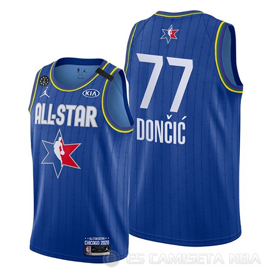 Camiseta Luka Doncic #77 All Star 2020 Dallas Mavericks Azul - Haga un click en la imagen para cerrar